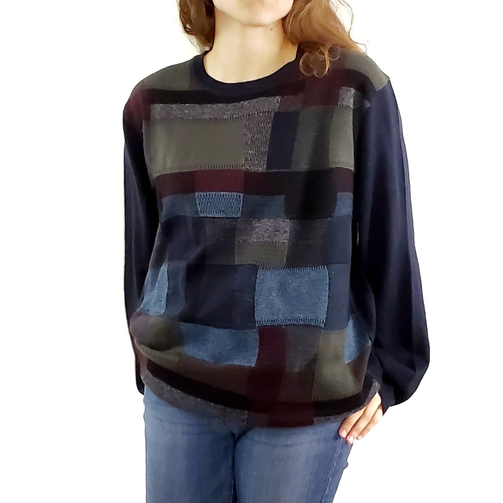 Vintage Slouchy Retro 70s Design Grandpa Sweater - Picture 5 of 6